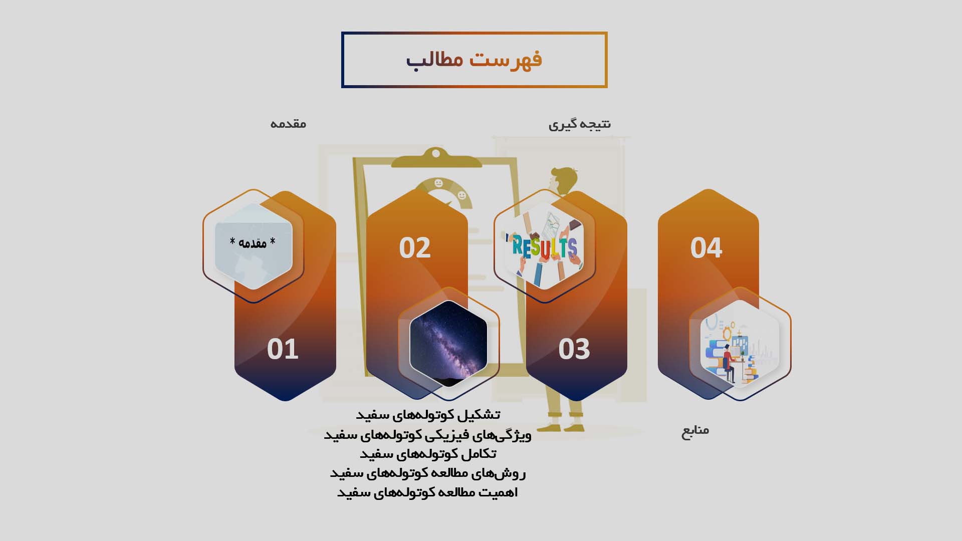 پاورپوینت در مورد تشکیل و تکامل کوتوله‌های سفید